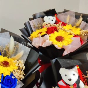 Graduation Bouquet Convo Bouquet Graduation Bear Soap Rose Soap Sunflower Bouquet For Graduation Convocation Gift