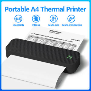 Portable A4 Thermal Printer Document Tattoo Printer Bluetooth Wireless Mini Printer Notes lmage Photo Printing Machine A4 Paper