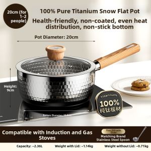AMERCOOK | Pure Titanium No Coating Small Pot