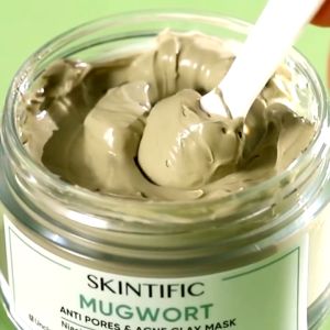 FEMME || [Tasya Farasya Approved] SKINTIFIC - Mugwort ALASKA VOLCANO Mask Acne Clay Mask 55g Pore Clarifying Mud Mask Wash Off Pack Masker Wajah Facial Mask