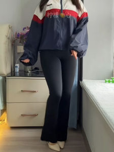 High Waist Yoga Pants Womens Fitness Running Trousers Outerwear Slimming Tightening Belly Button Lifting Flared Pants