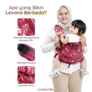 Levana carrier CuddleMe Gendongan Bayi Newborn M shape SSC