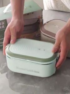 New 304 Stainless Steel Portable Electric Lunch Box 1.2L | 220V Food Heated Warmer | No Water Injection | 70℃ Plug-in Constant Temperature