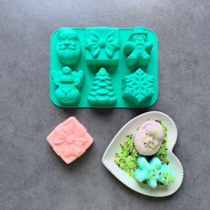 1pc Christmas series cake silicone mold 3D chocolate baking cake suitable for jelly ice cubes