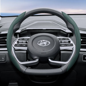 Suitable for Hyundai Ventilated Leather Steering Wheel Cover Segmented Quick Release Design Non-Slip and Durable Ix35 Sonata Ix25 Ioniq 5 6 Elantra Tucson Custo Santa Fe Fuel Cell Fista Inster Kona Staria Nexo