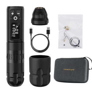 Ambition Soldier Wireless Tattoo Machine Kit Professional Coreless Motor 4.0mm Stroke Rotary Pen 2400mAh Battery Mixed Cartridge