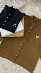 Nummy Cardy Knit Bordir Pita Korean Style