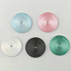 28.5mm No logo Wave Vortex Radiant Embossed Watch Dial For Seiko NH35/4R Miyota8215 ETA2836 Automatic Movement Case Mod Parts