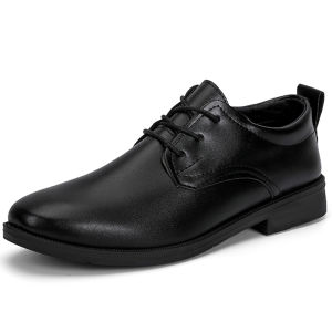 JIFANPAUL | Casual Business Mens Summer Black Leather Shoes with Soft Sole and Height Increase