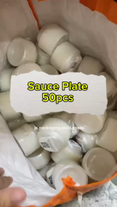 BENXON BX-04 Chilli Plate [ 50pcs± ] Disposable Sauce Plate PP Plastic Plate [ Clear ] BX04