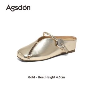 Agsdon | Heel Elevated Soft Sole Half Slipper