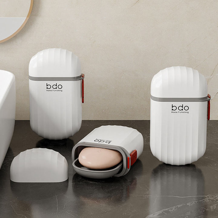Tempat Sabun Batang Travel Portable Wadah Kotak Sabun Batang Traveling Soap Box Dengan Tutup
