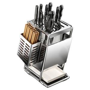 B&W | Multifunctional Kitchen Knife Stand 304 Stainless Steel Organizer