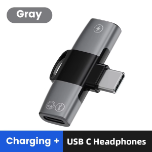 USB C to 3.5mm Jack Adapter 2-in-1 Type C Audio Charging Splitter Hi-Fi DAC Aux Cable for Samsung S24 S23 Ultra Xiaomi