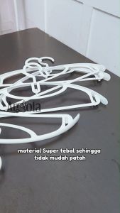 [GARANSI PATAH] Angola Gantungan Baju Dewasa Premium Super Tebal Isi 5 PCS Dilengkapi Mini Hook Hanger Pakaian L02