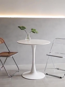 Serene NORDIC COFFEE ROUND TABLE - FINE LIFE NORDIC NEGOTIATION TABLE COFFEE TABLE TULIP WHITE SMALL ROUND TABLE