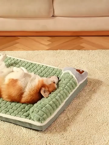 Pet Sleeping Bed with Pillow Washable Comfortable and Soft Puppy Mat Blanket Cat Dog Cotton Cushion