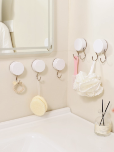 (SG Ready Stock)Imakara Suction Cup Double Hangers/Hooks.Wall-Mounted.Hold UPTO 2.5kg each Hanger