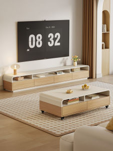 HETU | Natural Style Storage TV Stand Floor Type