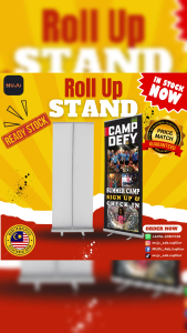 【READY STOCK】Roll Up Bunting Stand Aluminium (1 DAY ONLY) ship out within 24 hour with High Quality Printing