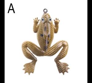 6cm 5.2g Soft Frog Lure Silicone Artificial Wobbler Fishing Bait 3D Eyes With Hook For Bass Pike Perch Catfish Tackle