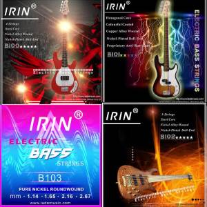 IRIN | IRIN 4/5 Strings Bass Guitar Strings Steel-core Nickel-copper Alloy Wound Electric Bass Strings Guitar Parts & Accessories