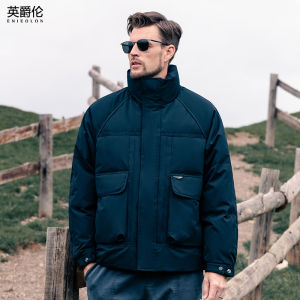 Enjeolon | Standing Collar Down Jacket with Drop Shoulder Sleeve