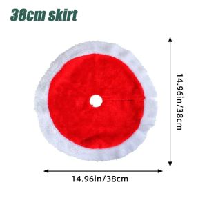 High-Quality Creative Christmas Tree Skirt 38/40cm Christmas Trees Foot Carpet Skirts Mat New Year Home Party Supplies