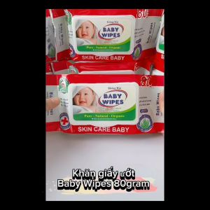 Combo 10 gói Khăn giấy ướt Baby Wipes 80g không mùi an toàn tiện lợi - Hie en Store