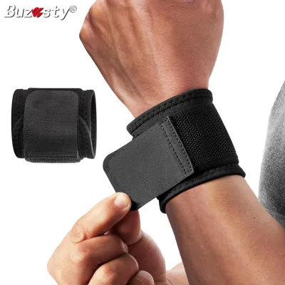 Buzesty Wrist Wraps for Men and Women Adjustable Compression Wrist Brace for Carpal Tunnel Wrist Support Pain Relief Lifting Straps Wrist Bands for Fitness Weightlifting Gym Workout