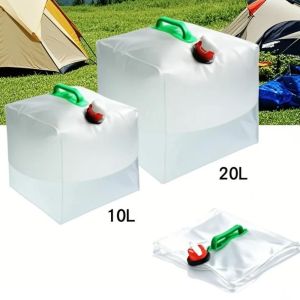 Outdoor Folding Water Bag Large Capacity Portable Water Bag Big Container Kettle Plastic Bucket Camping Equipment Supplies