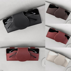 Mercedes Benz Car Leather Glasses Storage Box Sun Visor Sunglasses Holder For EQE EQC W207 W211 W205 W212 W204 W220 W206 W124 W213 W218 W222 CLA CLS GLA GLB GLC GLE GLK  Accessories