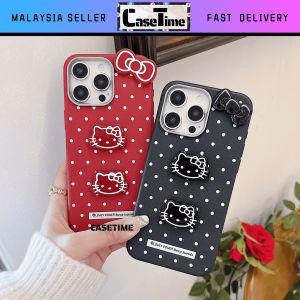 HONOR X5b X6 X6b X7b X7c X8 X8b X9b X9c 90 200 Smart Lite 4G 5G polka dot hello kitty ribbon leather phone case casing cover 手机壳