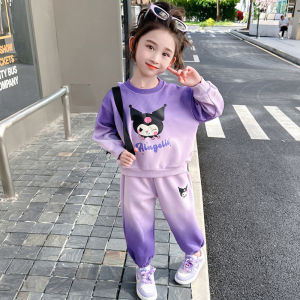 Spring Autumn Cotton Childrens Sports Outfit Girls Two-Piece Set Pure Cotton Comfortable Baseball Uniform for Kids