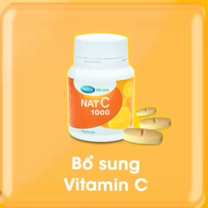 Viên uống Mega We Care NAT C 1000 - Bổ sung Vitamin C tăng cường sức đề kháng chai 30 viên