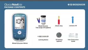 เครื่องตรวจสำหรับน้ำตาล GlucoNavii กำลังเริ่มต้นจากประเทศเกาหลีใต้ เฉพาะสำหรับคนที่มีภาพกระเป๋าพก