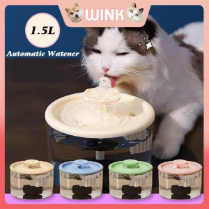Pets 1.5L Automatic Watener For CatLarge Capacity Tiny Dog Water BowlElectric Water Feeder For Kitten Puppy