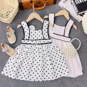 Váy Bé Gái R1 Thiết Kế Dáng Xòe Rộng Phối Ren Tùng BaBoo Kids Chất Thô Đũi Mềm Mịn