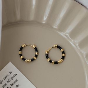KUZH | Bông Tai Mạ Vàng 18K Phong Cách Đơn Giản Sang Trọng