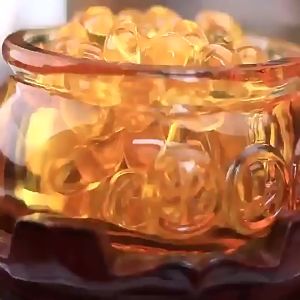 Bát Tụ Bảo Thủy Tinh Lớn Màu Vàng Đường Kính 14cm Trang Trí Phong Thủy SP không bao gồm thỏi vàng
