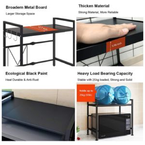 TRENY EXTENDABLE Microwave Rack Stainless Steel Oven Rack Rak Ketuhar Kitchen Organizer Rack Rice Cooker Toaster Rack Rak Dapur Rak Pembakar Roti
