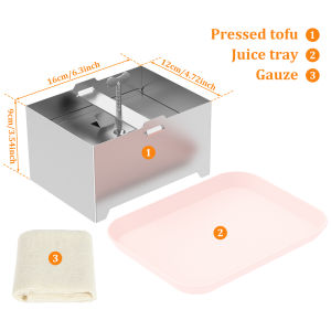 DIY Tofu Press Mould Homemade Tofu Mold Soybean Curd Tofu Making Mold with Drip Tray Stainless Steel Cooking Tool Kitchen Gadget
