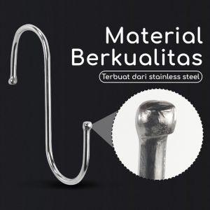 Cantolan Gantungan Besi S Hook Super Kuat Serbaguna Hanger Baju Topi Kemeja Celana Perabot Dapur dsb