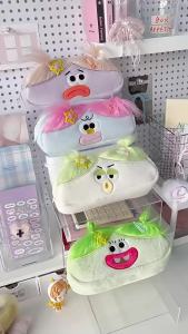 กระเป๋าใส่ดินสอผ้ากำมะหยี่ความจุสูงน่ารักการ์ตูนสุดสร้างสรรค์กล่องปากกาขนาดใหญ่สำหรับเด็กผู้หญิงใส่ของแบบพกพาเครื่องเขียนสำหรับไปโรงเรียนของขวัญ