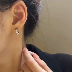 LL S925 silver Fashionable Temperament zircon circular design Earrings ES69169