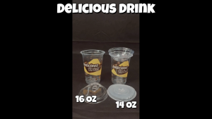 Gelas Plastik Printing STARINDO Ukuran 14 16 OZ isi 50 pcs / Motif Delicious Drink / Gelas Es Teh