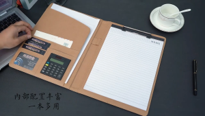 Portable Portfolio with A4 Clipboard Calculator & Card Slots Ideal for Business Needs