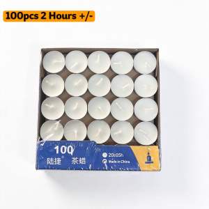 100pcs Tealight Candle 2 Hours / 4 Hours Unscented Palm Tea Light Lilin Kecil 2/4 Jam 小蜡烛茶蜡无味2/4小时