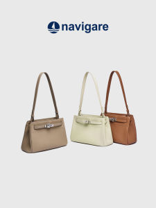 Navigare Kelly Underarm Bag Large Capacity Slant Cross Female Leather Shoulder Bag Commuting Single Shoulder Handbag Soft Top