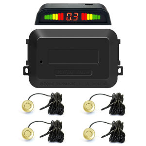 HIPPCRON Car Parking Sensor System Backlight Parktronic Monitor LED Display Backup Buzzer 4 Sensor 22MM 12V Colors Front&Benind
